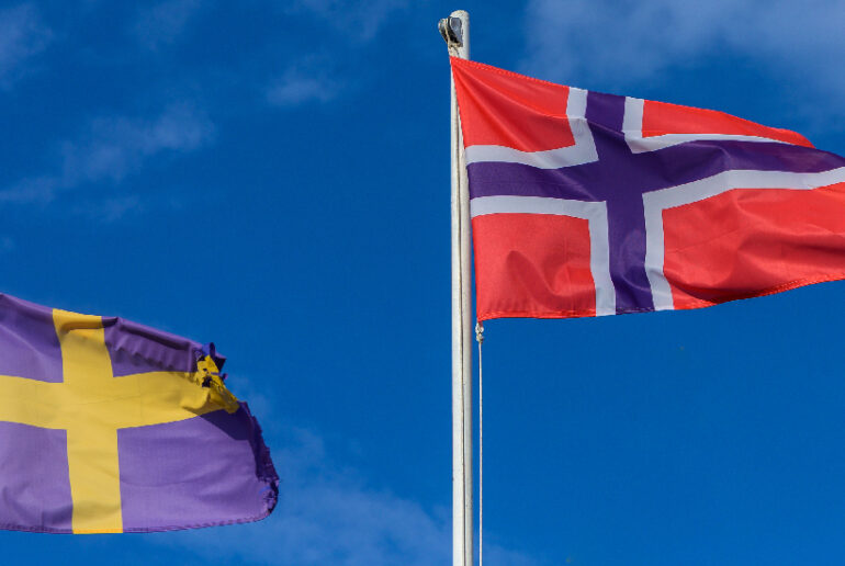 Sweden & Norway Flags