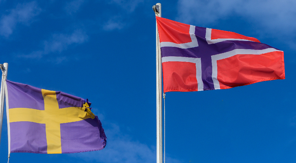 Sweden & Norway Flags
